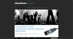 Desktop Screenshot of production.peakevent.de